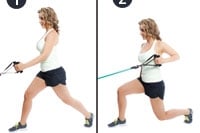 Lunge + row